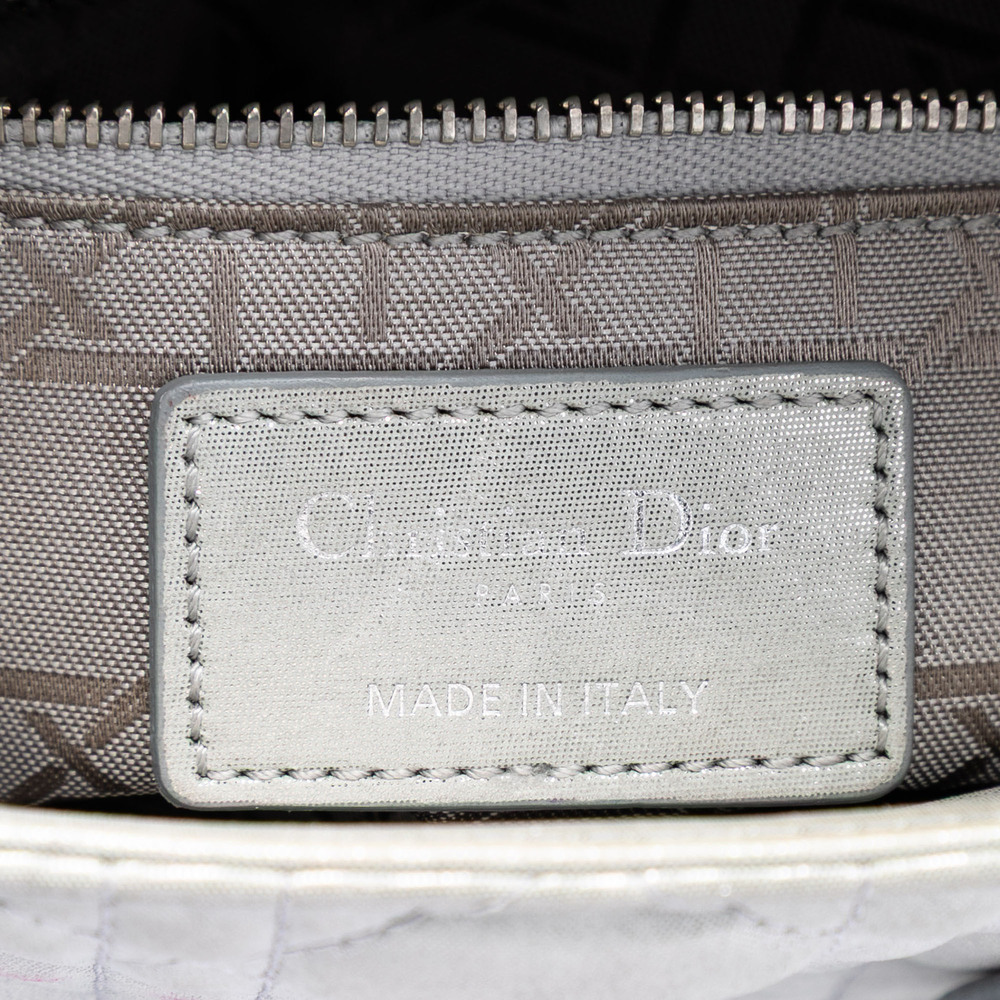 Pre-Loved Dior Mini Iridescent Lambskin Cannage Lady Dior - Picture 5 of 7